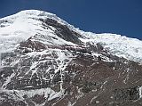 Ecuador Chimborazo 03-12 Chimborazo Summit From Carrel Refuge Here�s a close view of the summits of Ventimilla (6267m) and the main Whymper summit (6310m) from behind the Carrel Refuge.